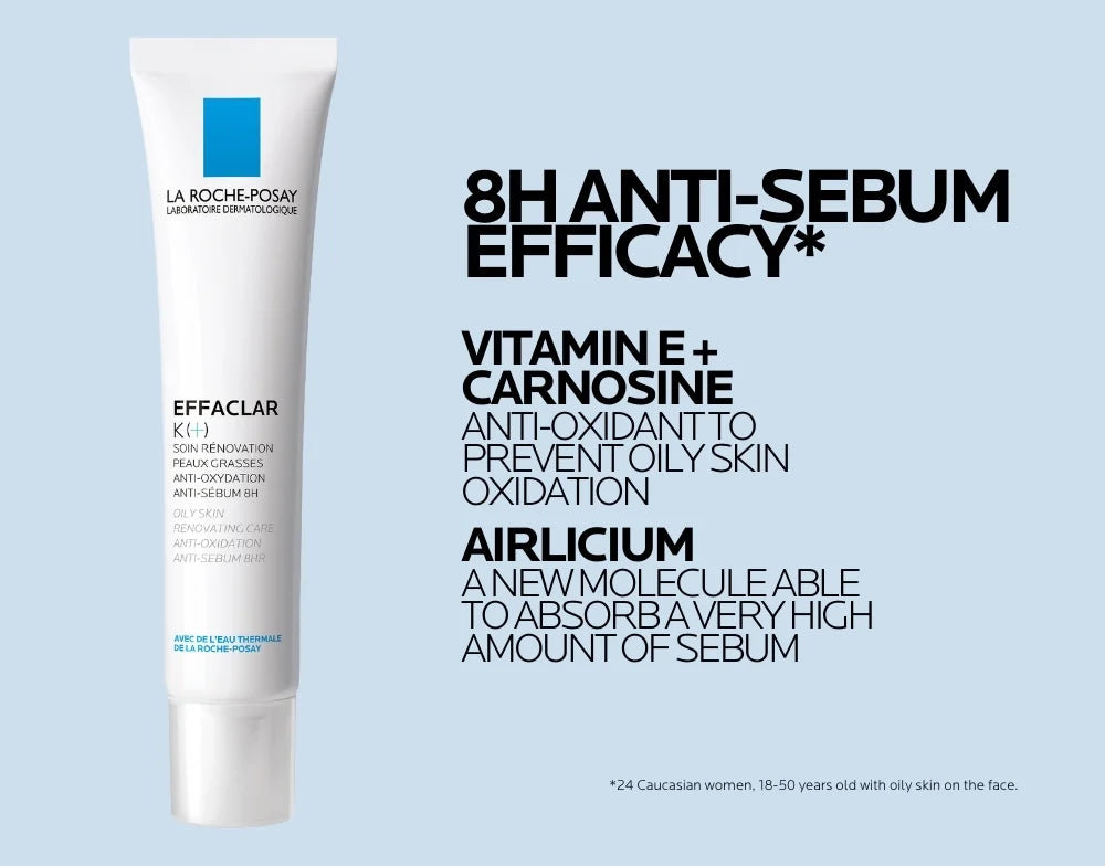 La Roche-Posay Effaclar K+ Oily Skin Renovating Care Anti-Oxidation Anti Sebum 8hr 40ml