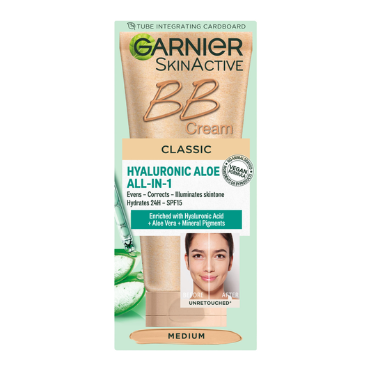 Garnier SkinActive BB Cream Classic Hyaluronic Aloe All in 1 50ml Medium