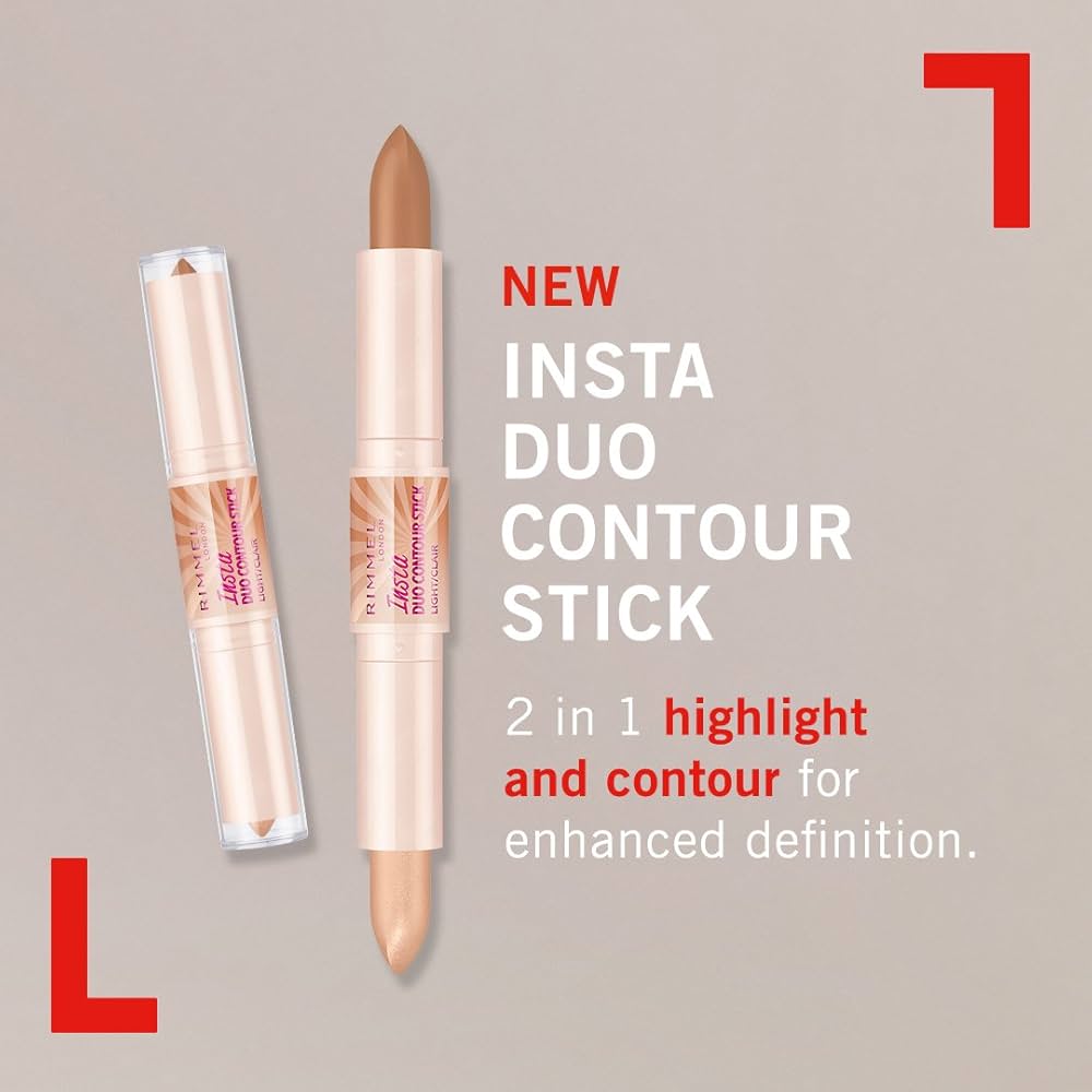 Rimmel London Insta Duo Contour Stick #100 light 4g