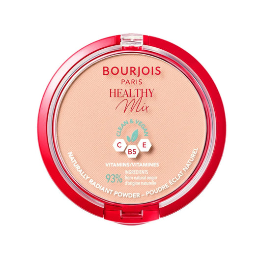 Bourjois Healthy Mix Naturally Radiant Powder 10g Clean & Vegan with Vitamins C, B5 and E
