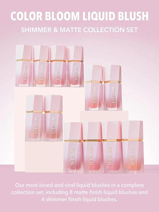 SHEGLAM Color Bloom Liquid Blush SHIMMER & MATTE Collection Set