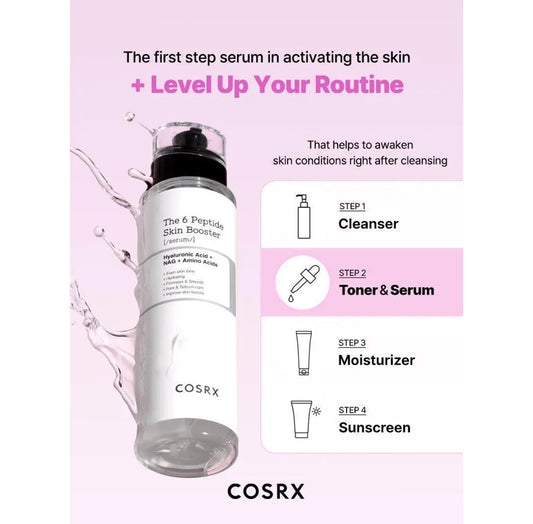 COSRX The 6 Peptide Skin Booster Toner Serum 150ml 100% Original Made in Korea
