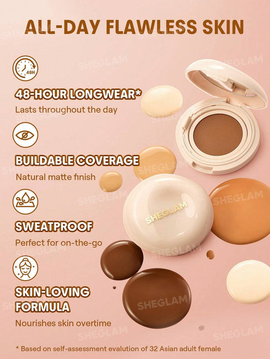 Sheglam Lock&Go Long-Lasting Cushion Foundation 12g
