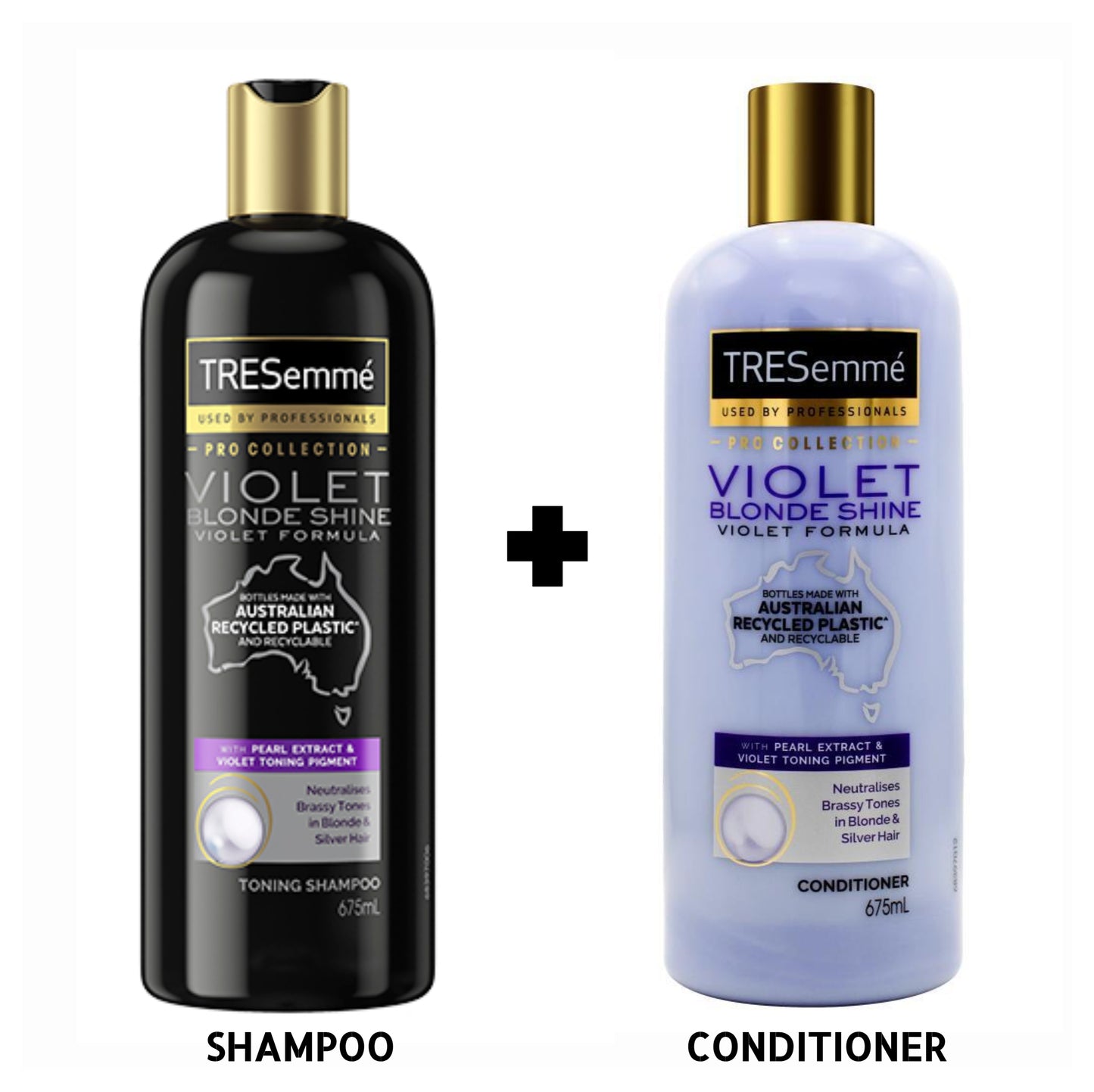 TRESemme Pro Collection Toning Shampoo+Conditioner 675ml Violet Blonde Shine
