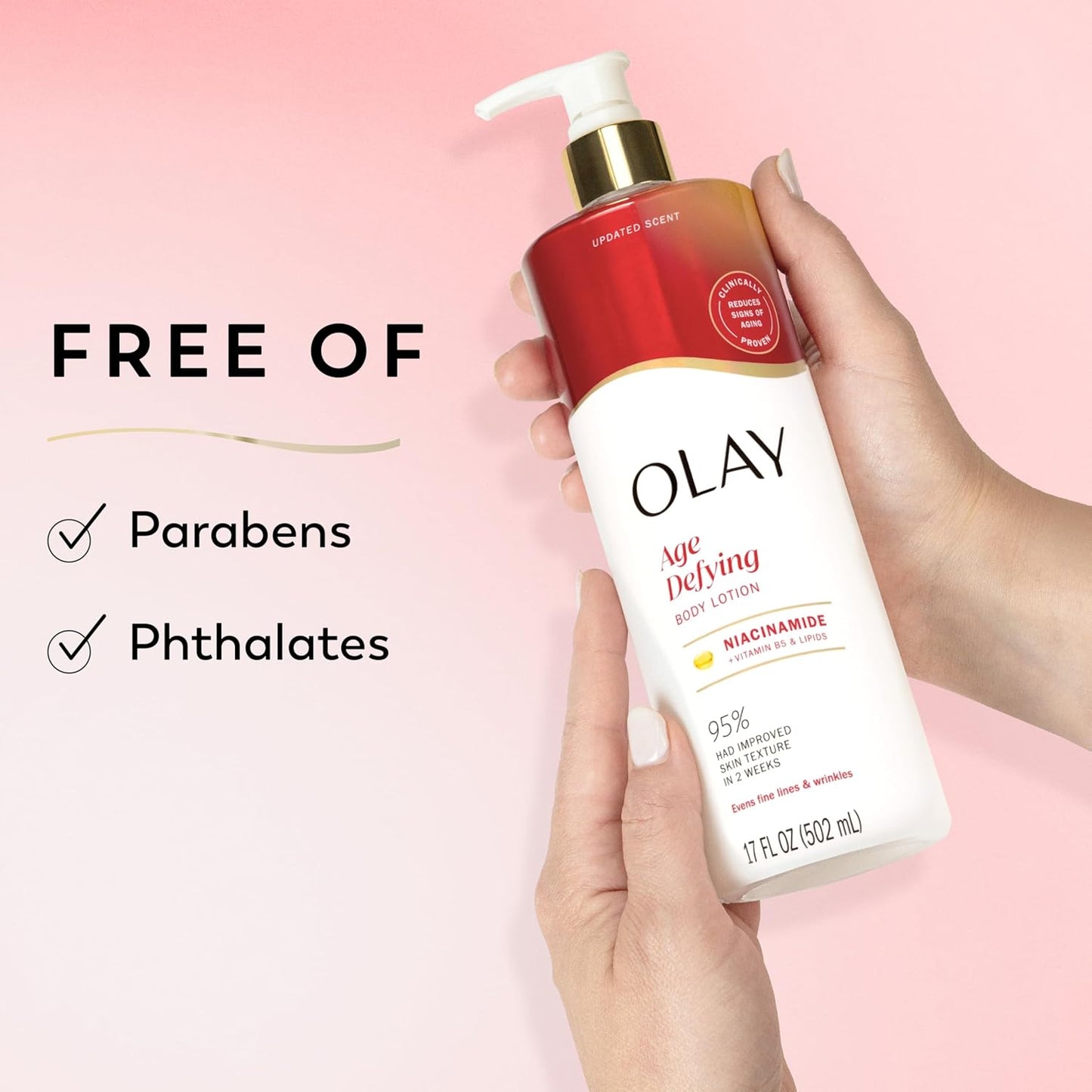 OLAY Body Lotion 502ml Age Defying Niacinamide+Vit. B5 & Lipids