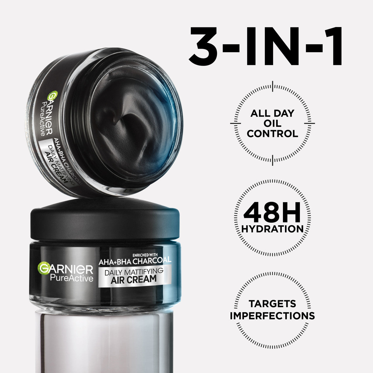 Garnier PureActive AHA+BHA Charcoal Air Cream 50ml