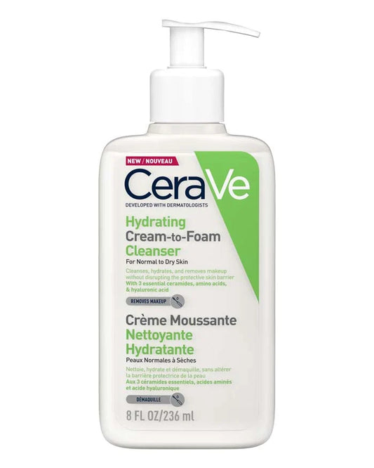 Cerave Hydrating Cream-to-Foam Cleanser for Normal to Dry Skin