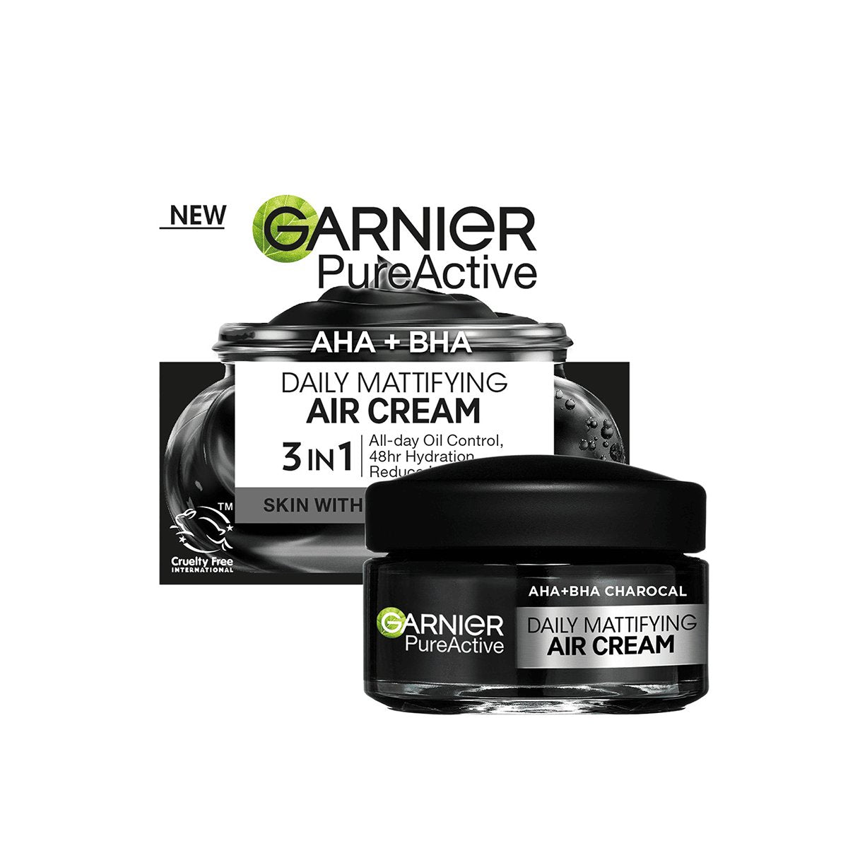 Garnier PureActive AHA+BHA Charcoal Air Cream 50ml