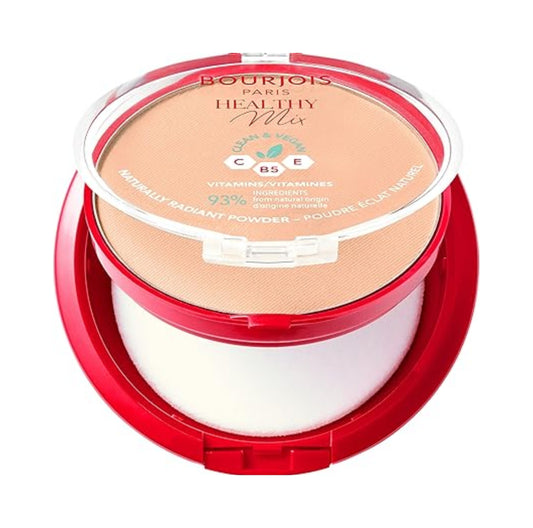 Bourjois Healthy Mix Naturally Radiant Powder 10g Clean & Vegan with Vitamins C, B5 and E