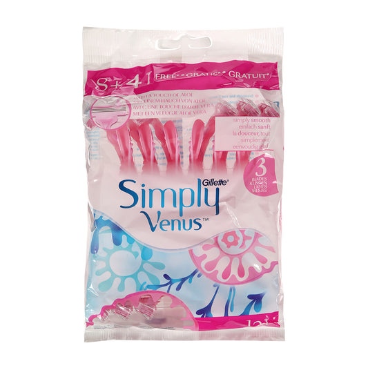 Gillette Simply Venus 3 Blades Razor 8+4 Per Pack