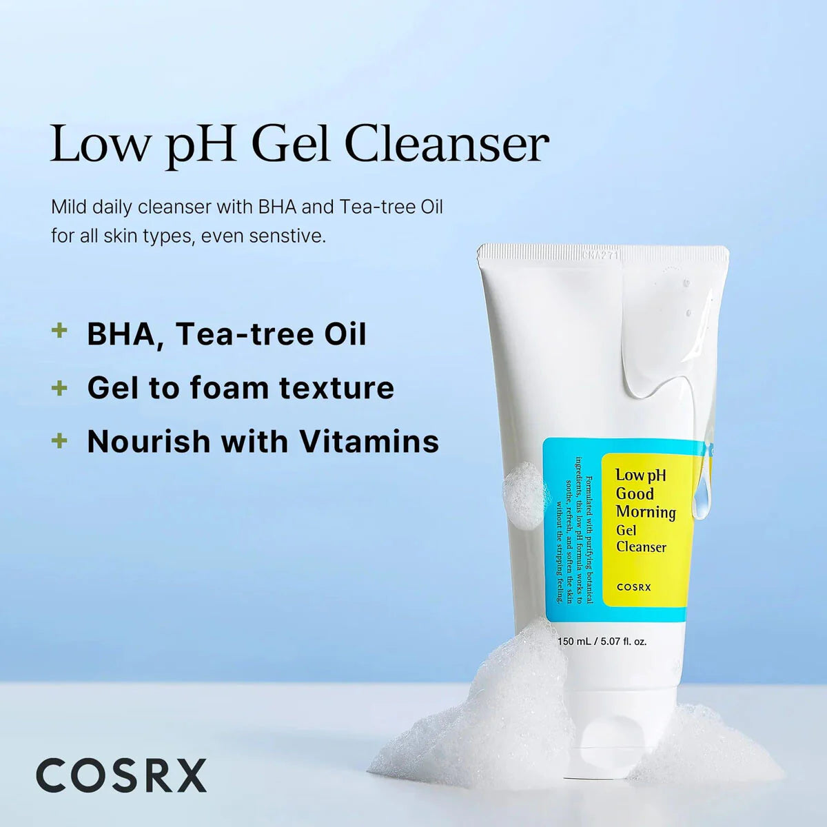 COSRX Low PH Good Morning Gel Cleanser 150ml 100% Original