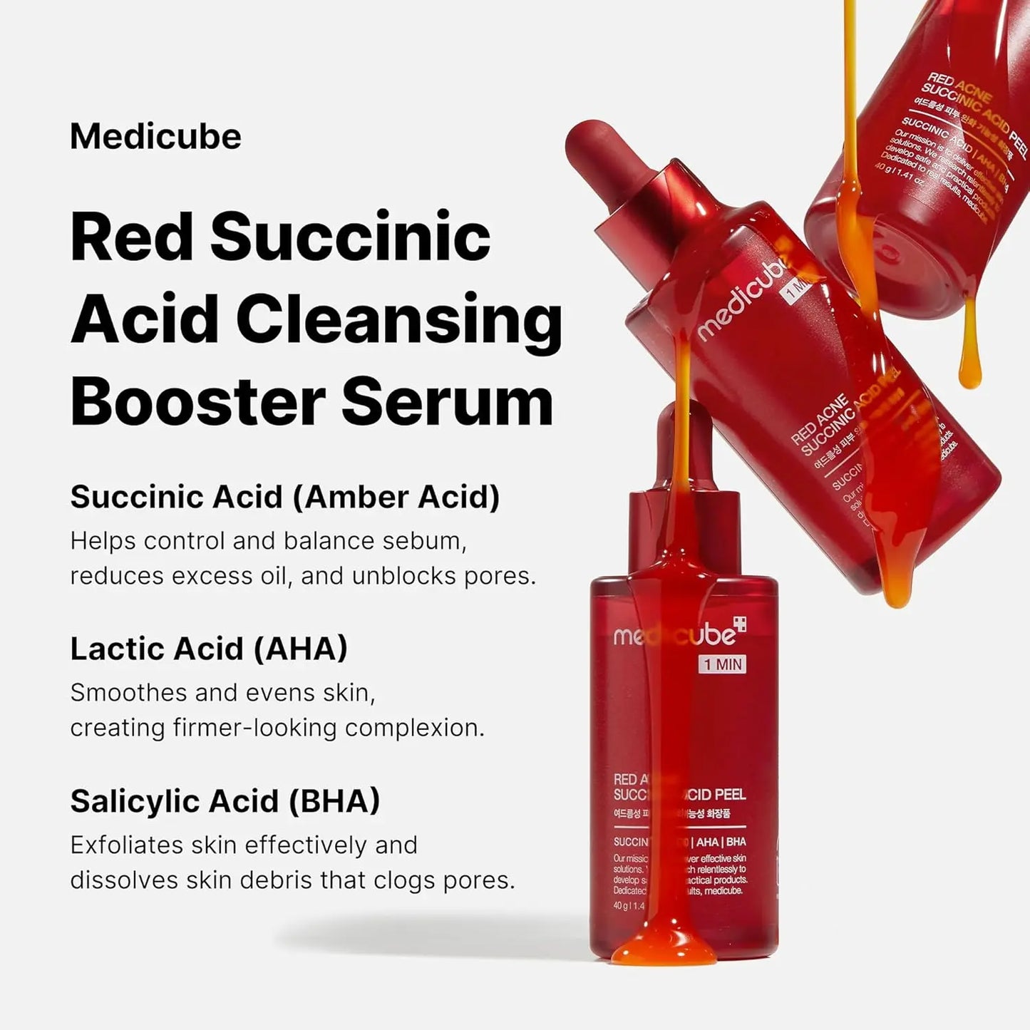 Medicube 1Min Red Acne Succinic Acid Peel 40g