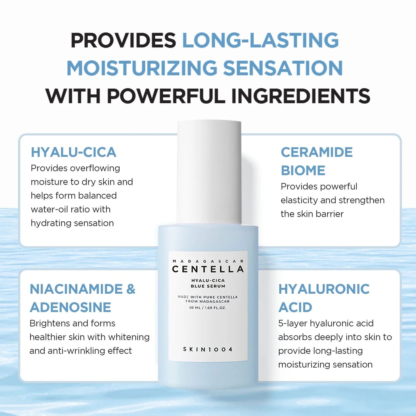 Skin1004 Madagascar Centella Hyalu-cica Blue Serum 50ml