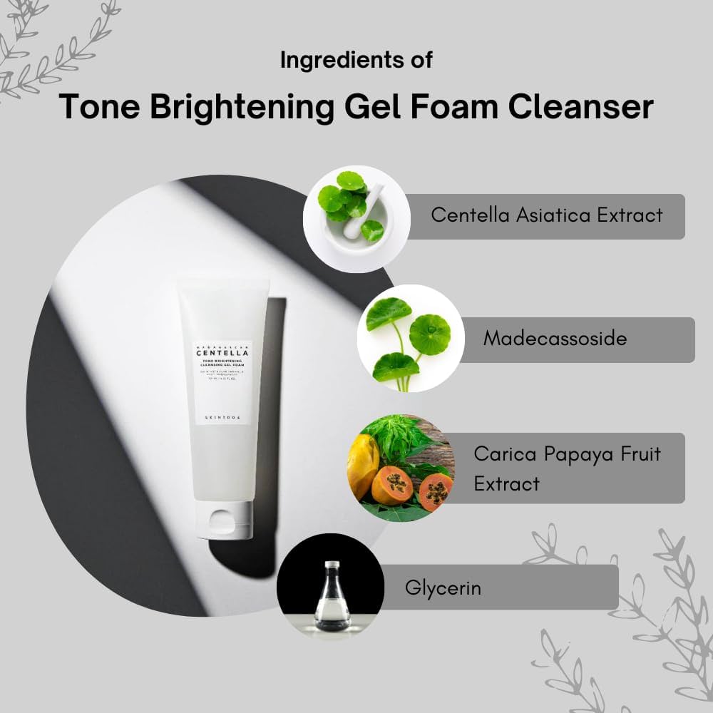 Skin1004 Madagascar Centella Tone Brightening Cleansing Gel Foam 125ml