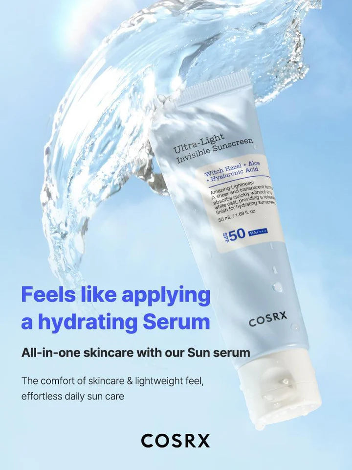 COSRX Ultra-Light Invisible Sunscreen SPF50 50ml 100% Original Made in Korea
