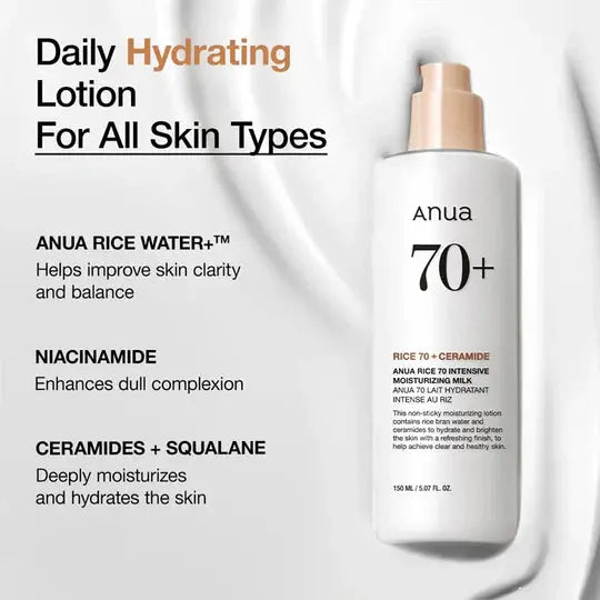 Anua Rice 70+Ceramide Intensive Moisturizing Milk 150ml