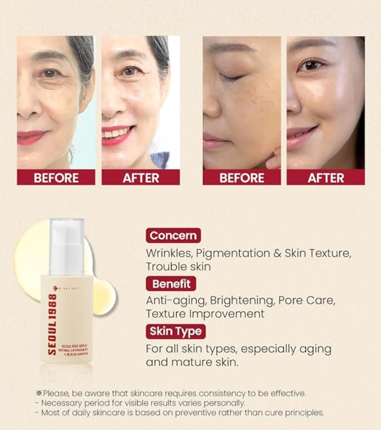 K-Secret Seoul 1988 Serum Retinal Liposome 2%+Black Ginseng 30ml