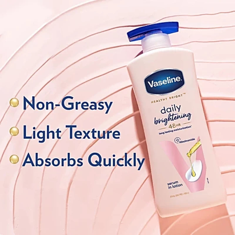Vaseline Lotion Daily Brightening 48hr Serum in Lotion 400ml with Niacinamide