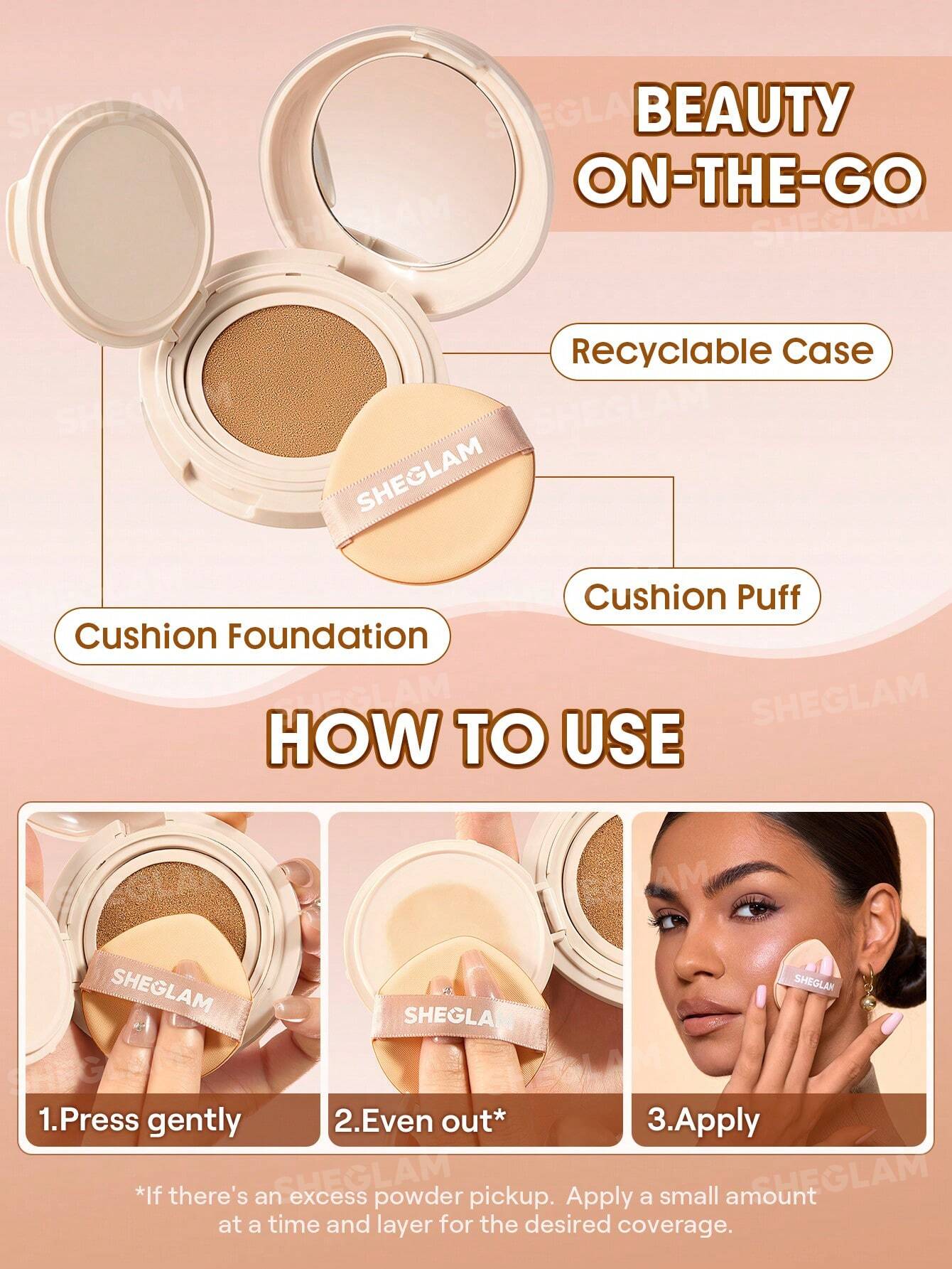Sheglam Lock&Go Long-Lasting Cushion Foundation 12g