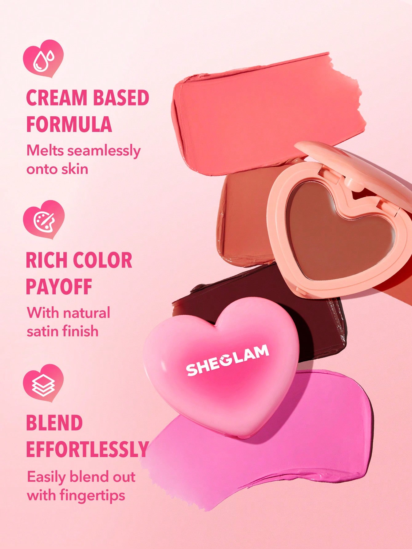 Sheglam Playing Cupid Cream Blush 3.6g